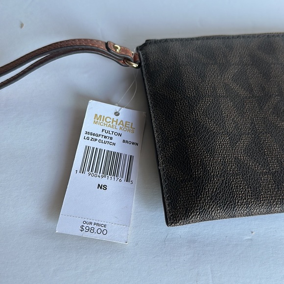 NWT Michael Kors Large Zip Clutch - Picture 7 of 10
